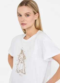Liu Jo Camiseta con strass-Mujer Camisetas Y Tops