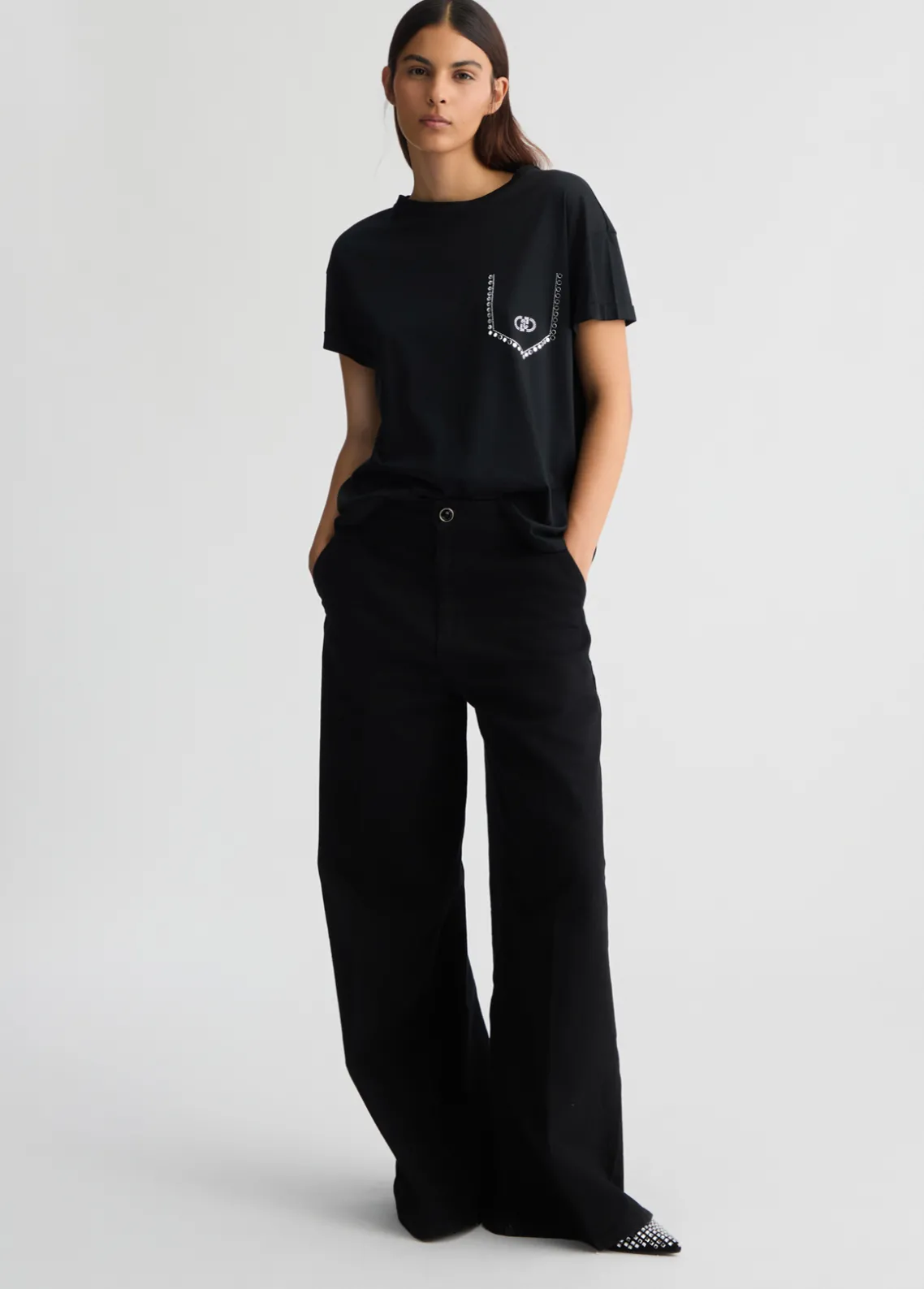 Liu Jo Camiseta con strass-Mujer Camisetas Y Tops