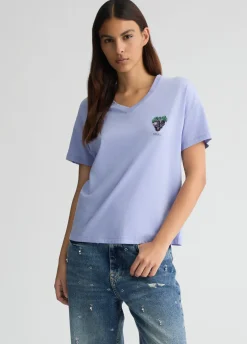 Liu Jo Camiseta con uva-Mujer Camisetas Y Tops