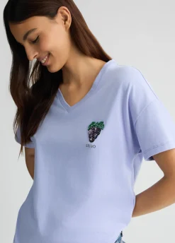 Liu Jo Camiseta con uva-Mujer Camisetas Y Tops