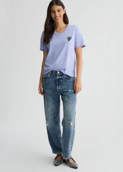 Liu Jo Camiseta con uva-Mujer Camisetas Y Tops