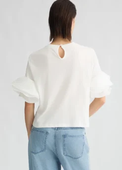 Liu Jo Camiseta con volante-Mujer Camisetas Y Tops
