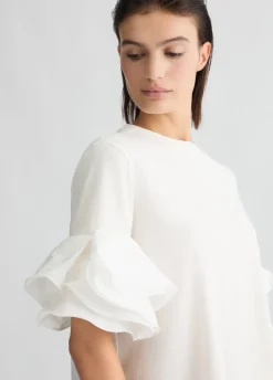 Liu Jo Camiseta con volante-Mujer Camisetas Y Tops