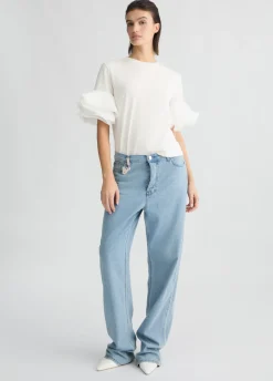 Liu Jo Camiseta con volante-Mujer Camisetas Y Tops