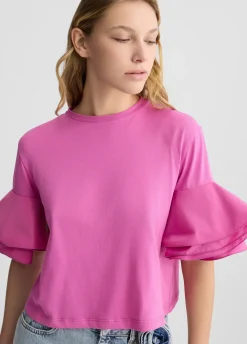 Liu Jo Camiseta con volantes-Mujer Camisetas Y Tops