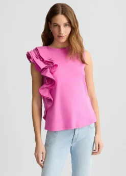 Liu Jo Camiseta con volantes-Mujer Camisetas Y Tops