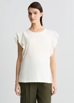 Liu Jo Camiseta con volantes-Mujer Camisetas Y Tops