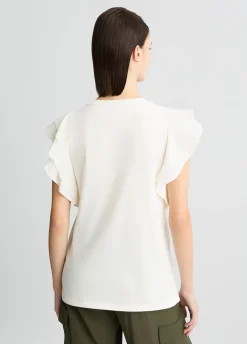 Liu Jo Camiseta con volantes-Mujer Camisetas Y Tops