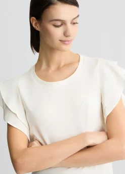 Liu Jo Camiseta con volantes-Mujer Camisetas Y Tops