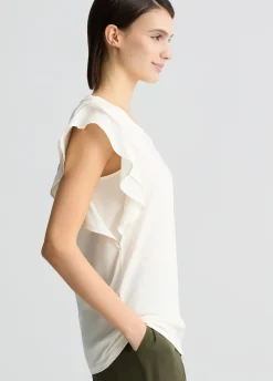 Liu Jo Camiseta con volantes-Mujer Camisetas Y Tops