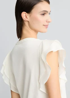 Liu Jo Camiseta con volantes-Mujer Camisetas Y Tops