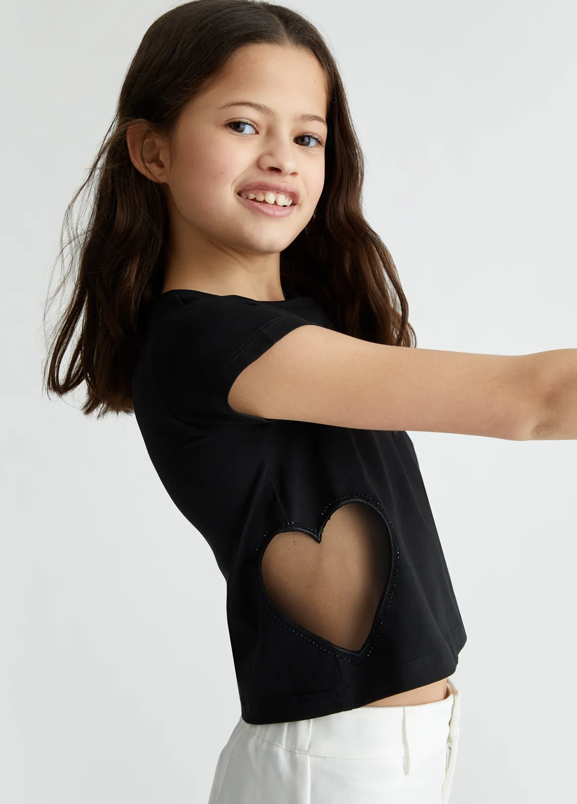 Liu Jo Camiseta de algodón con corazón- Camisetas