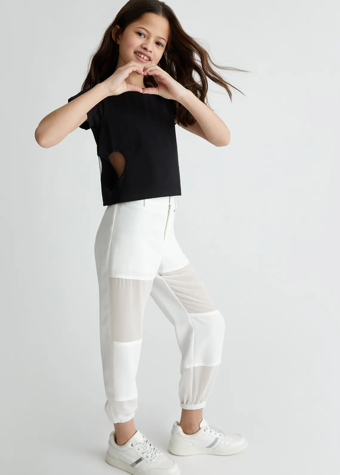 Liu Jo Camiseta de algodón con corazón- Camisetas