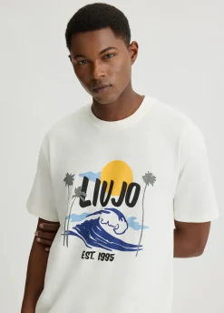 Liu Jo Camiseta de algodón con estampado-Hombre Polos Y Camisetas