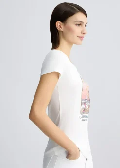Liu Jo Camiseta de algodón con estampado-Mujer Camisetas Y Tops