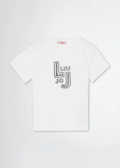 Liu Jo Camiseta de algodón con logotipo- Camisetas