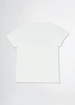 Liu Jo Camiseta de algodón con logotipo y strass- Camisetas