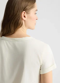 Liu Jo Camiseta de algodón con logotipo y strass-Mujer Ropa Deportiva|Camisetas Y Tops