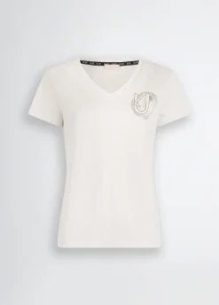 Liu Jo Camiseta de algodón con logotipo-Mujer Camisetas Y Tops