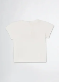 Liu Jo Camiseta de algodón con logotipo y strass- Camisetas
