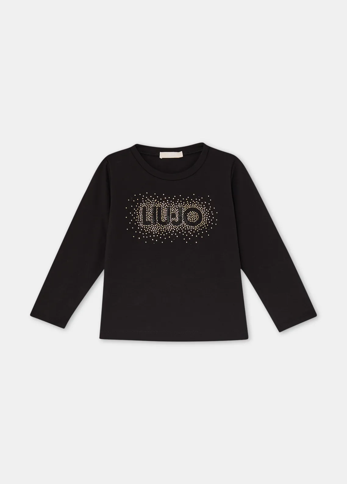 Liu Jo Camiseta de algodón con logotipo y strass- Camisetas