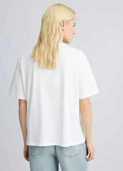 Liu Jo Camiseta de algodón con strass-Mujer Camisetas Y Tops