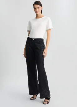 Liu Jo Camiseta de algodón con strass-Mujer Camisetas Y Tops