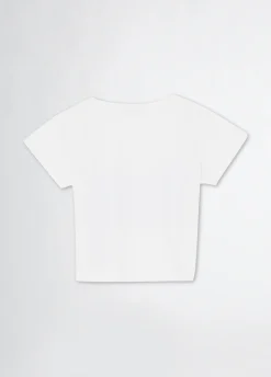 Liu Jo Camiseta de algodón con strass- Camisetas