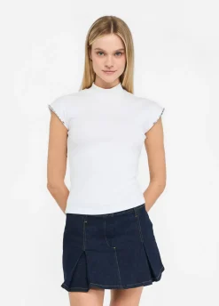 Liu Jo Camiseta de algodón con strass-Mujer Camisetas Y Tops