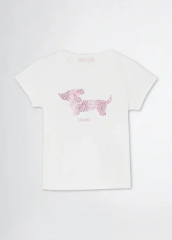 Liu Jo Camiseta de algodón con strass- Camisetas