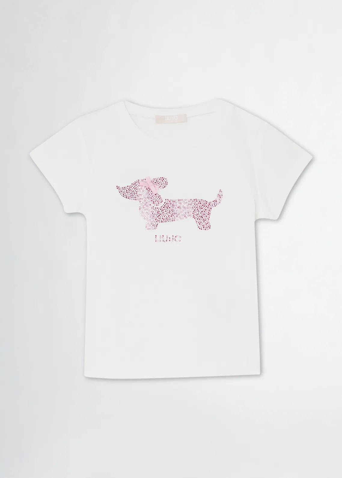 Liu Jo Camiseta de algodón con strass- Camisetas
