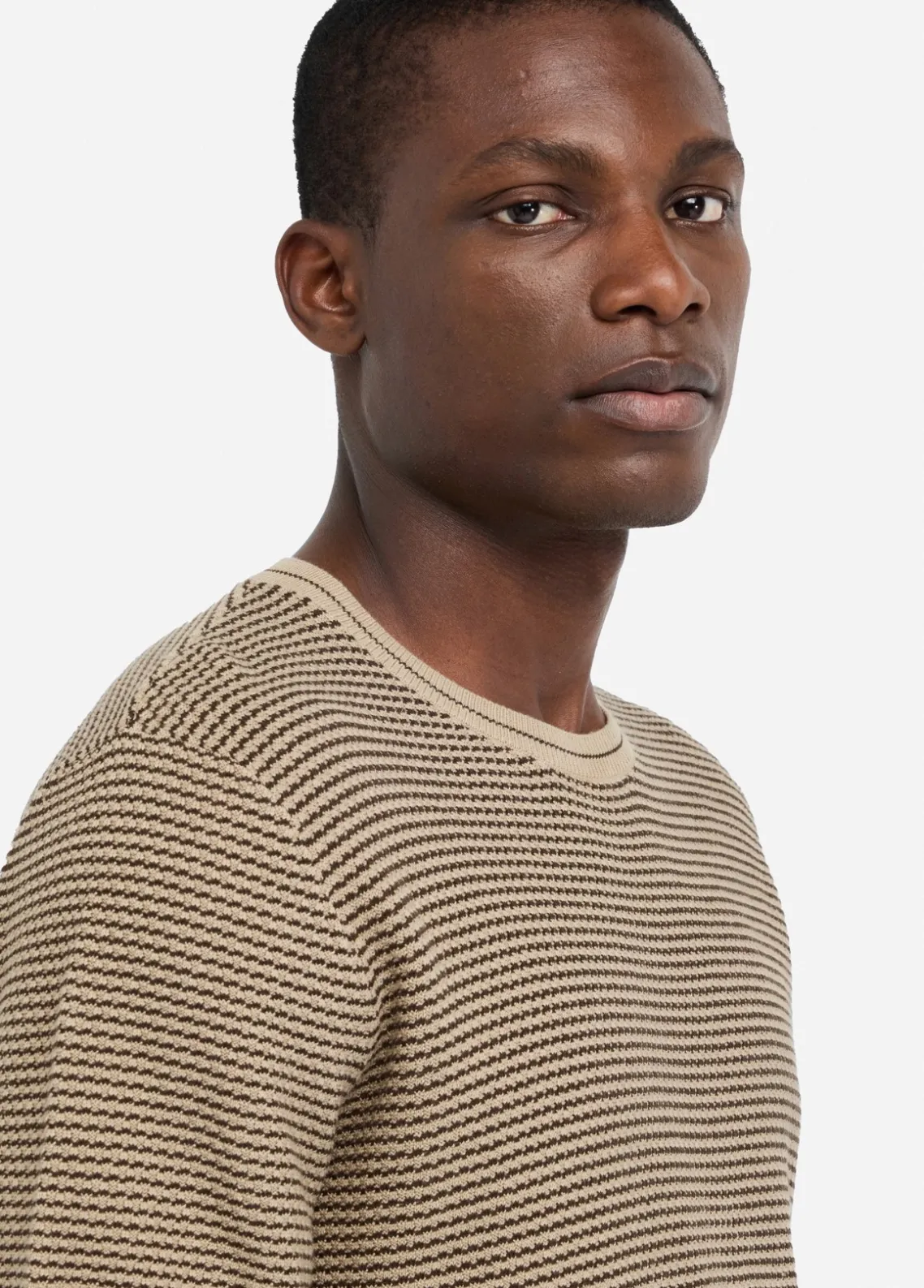 Liu Jo Camiseta de jacquard de algodón y seda-Hombre Jerséis Y Sudaderas