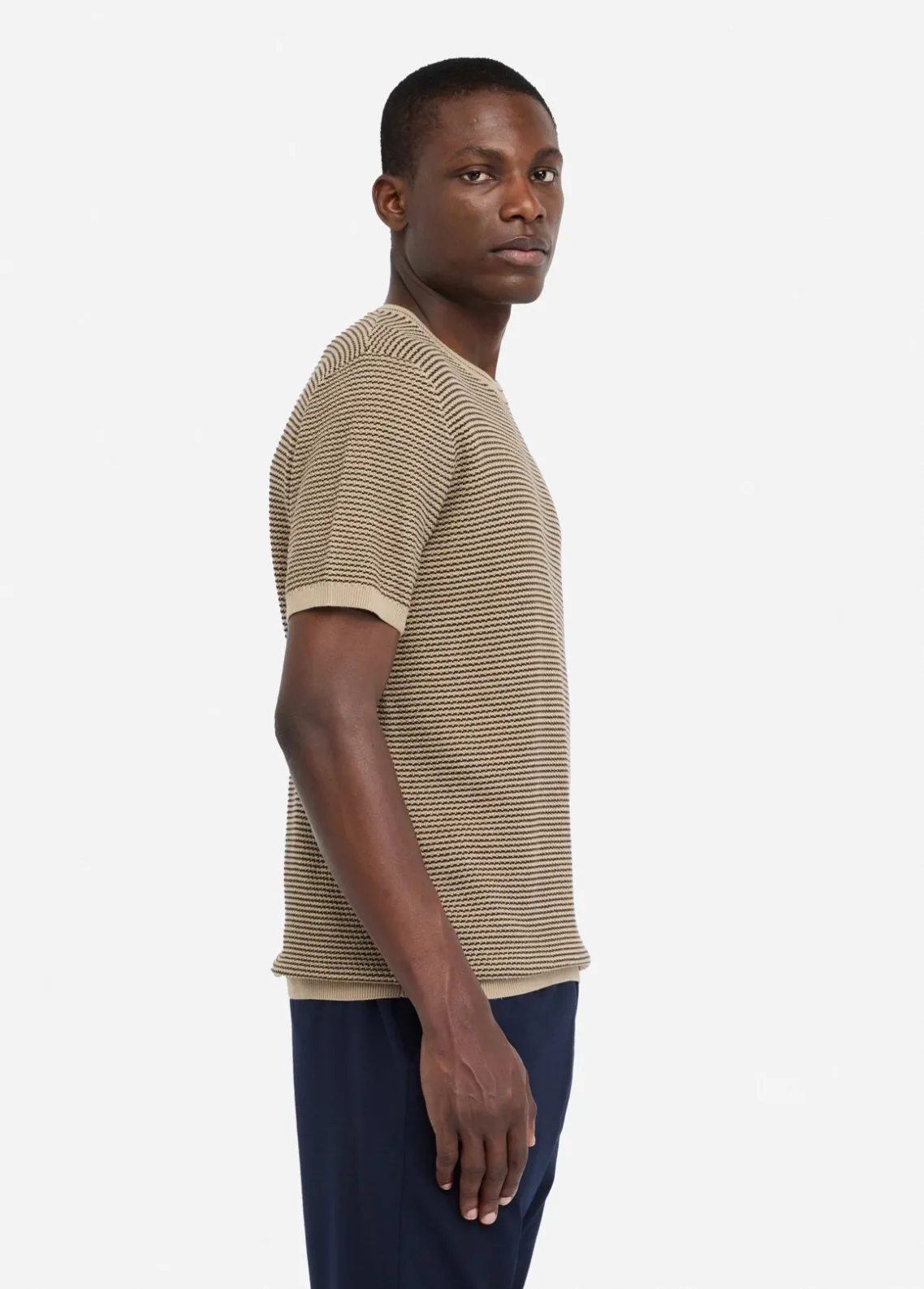 Liu Jo Camiseta de jacquard de algodón y seda-Hombre Jerséis Y Sudaderas