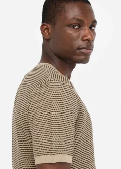 Liu Jo Camiseta de jacquard de algodón y seda-Hombre Jerséis Y Sudaderas