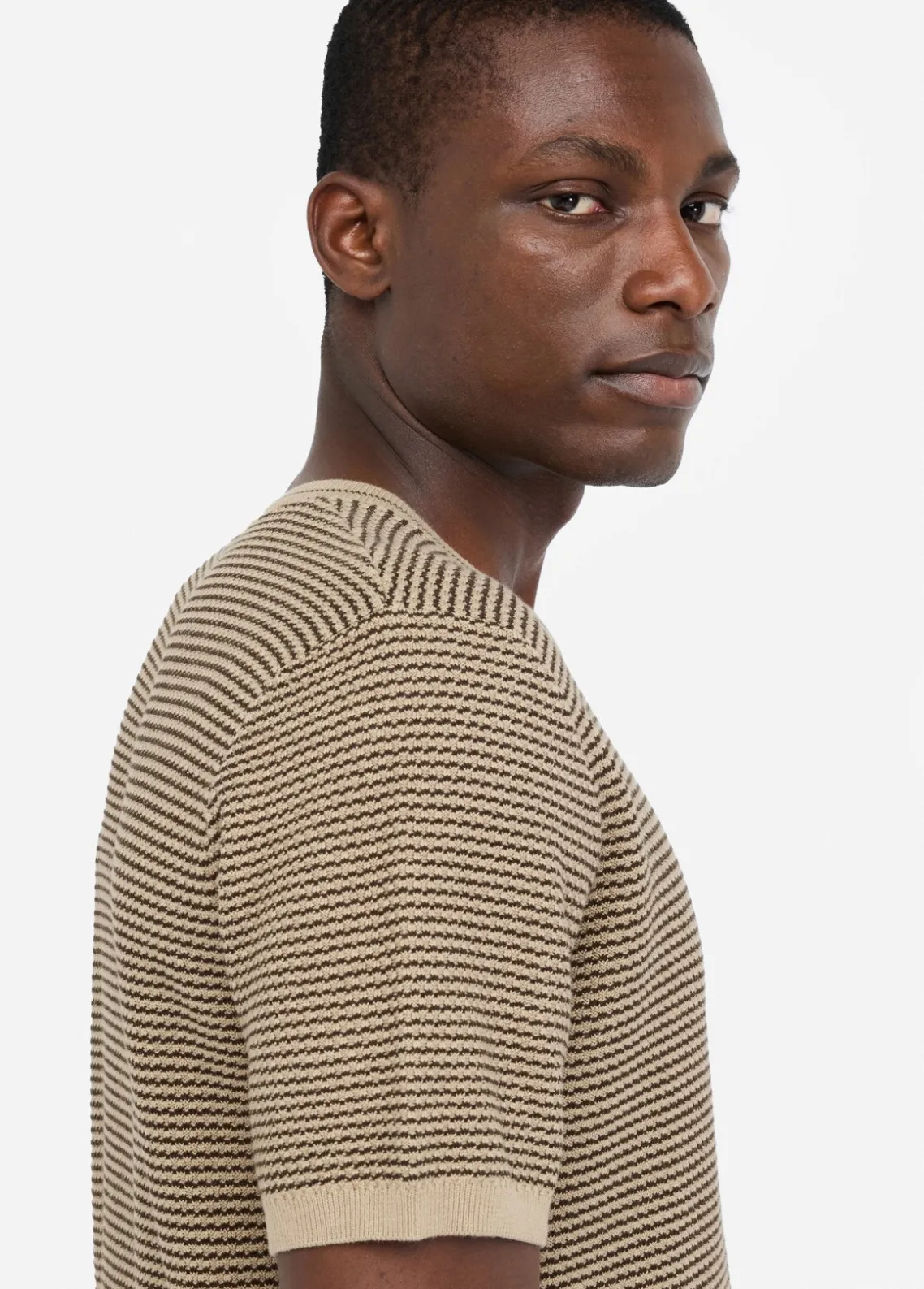 Liu Jo Camiseta de jacquard de algodón y seda-Hombre Jerséis Y Sudaderas
