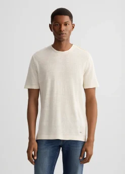 Liu Jo Camiseta de lino y algodón-Hombre Jerséis Y Sudaderas|Polos Y Camisetas