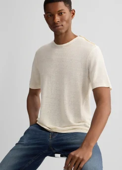 Liu Jo Camiseta de lino y algodón-Hombre Jerséis Y Sudaderas|Polos Y Camisetas