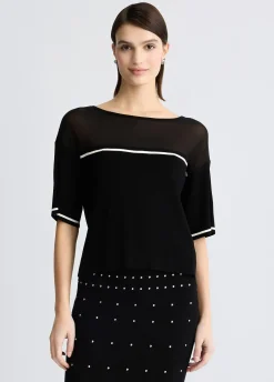 Liu Jo Camiseta de punto-Mujer Ropa Deportiva|Cárdigans Y Jerséis