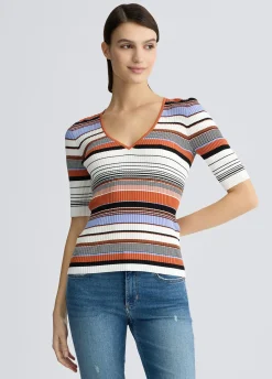 Liu Jo Camiseta de punto a rayas-Mujer Cárdigans Y Jerséis