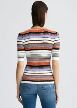 Liu Jo Camiseta de punto a rayas-Mujer Cárdigans Y Jerséis