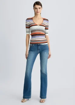 Liu Jo Camiseta de punto a rayas-Mujer Cárdigans Y Jerséis