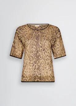Liu Jo Camiseta de punto con estampado animal-Mujer Cárdigans Y Jerséis