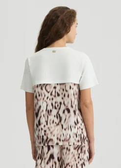 Liu Jo Camiseta de raso estampado-Mujer Ropa Deportiva|Camisetas Y Tops