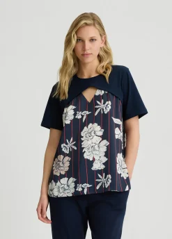 Liu Jo Camiseta de raso estampado-Mujer Ropa Deportiva|Camisetas Y Tops