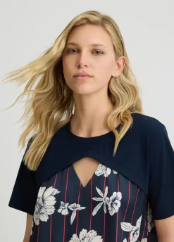 Liu Jo Camiseta de raso estampado-Mujer Ropa Deportiva|Camisetas Y Tops