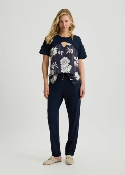 Liu Jo Camiseta de raso estampado-Mujer Ropa Deportiva|Camisetas Y Tops