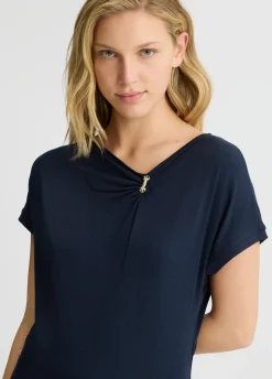 Liu Jo Camiseta de tejido de punto de algodón-Mujer Ropa Deportiva|Camisetas Y Tops