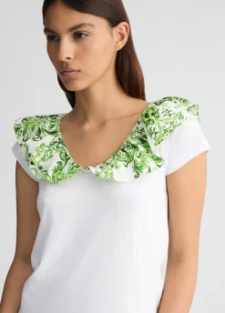 Liu Jo Camiseta estampada con volantes-Mujer Camisetas Y Tops