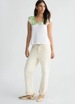 Liu Jo Camiseta estampada con volantes-Mujer Camisetas Y Tops