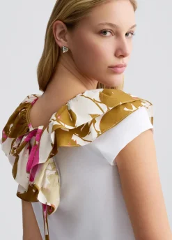 Liu Jo Camiseta estampada con volantes-Mujer Camisetas Y Tops